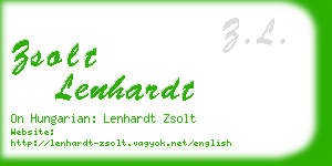 zsolt lenhardt business card